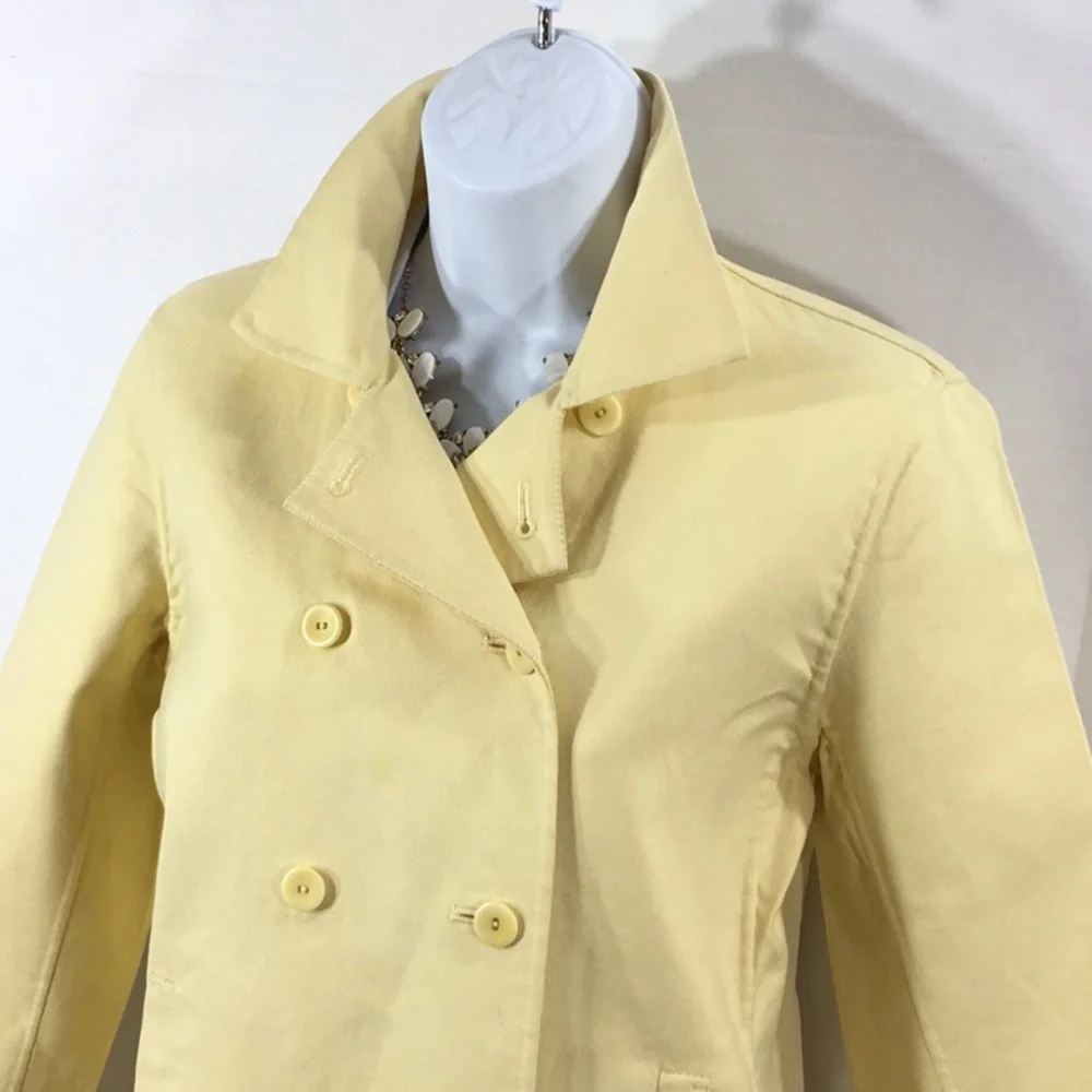 Eileen Fisher yellow dbl breasted jacket